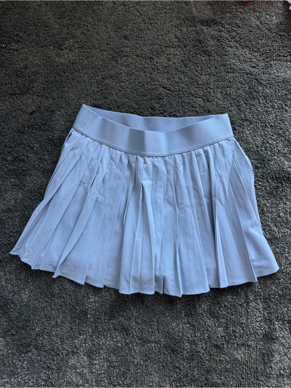 Light Blue and White TNA Pleated Tennis Skirt